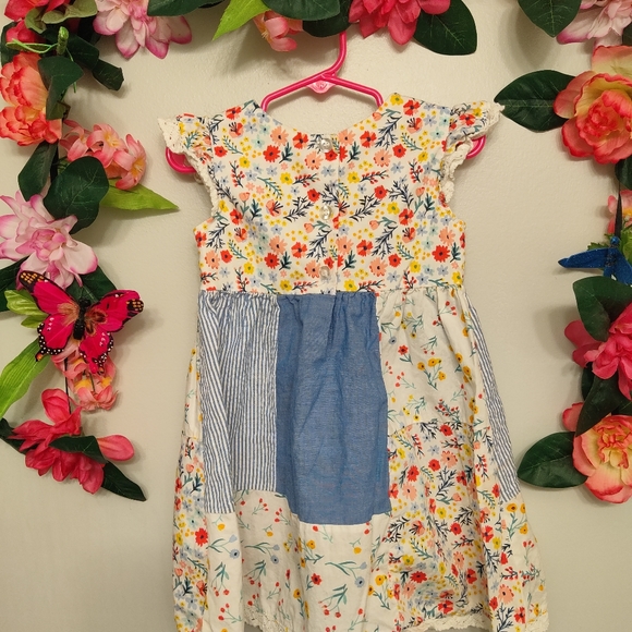 Blueberi Blvd 3T Patchwork Dress. Worn once for pictures. - Picture 4 of 4